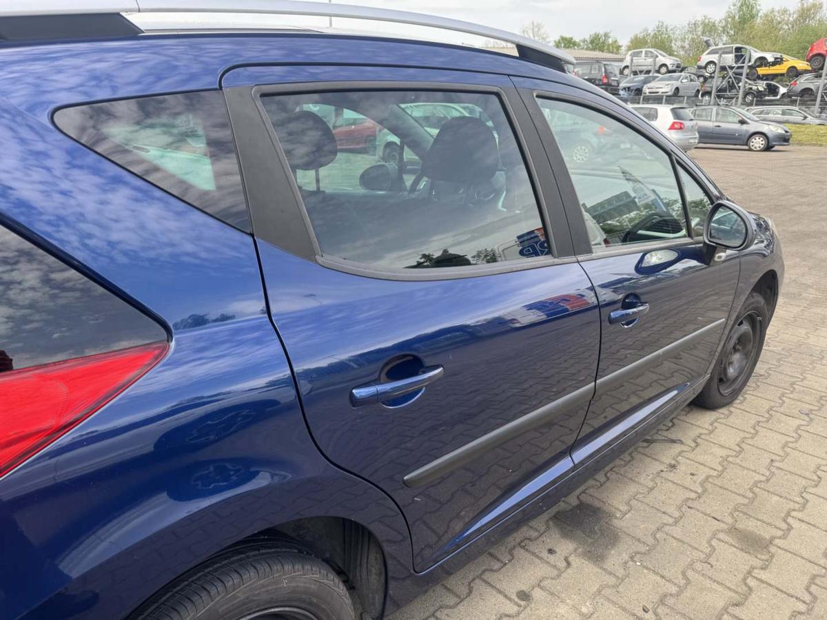 Peugeot 207SW original T&uuml;r hinten rechts KPL Montebello blau Kombi Rohbau Bj.2009